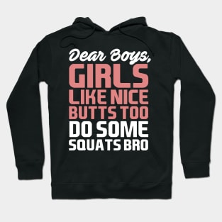 Womens Burpees and Squats graphic for a Fitness Lover Hoodie